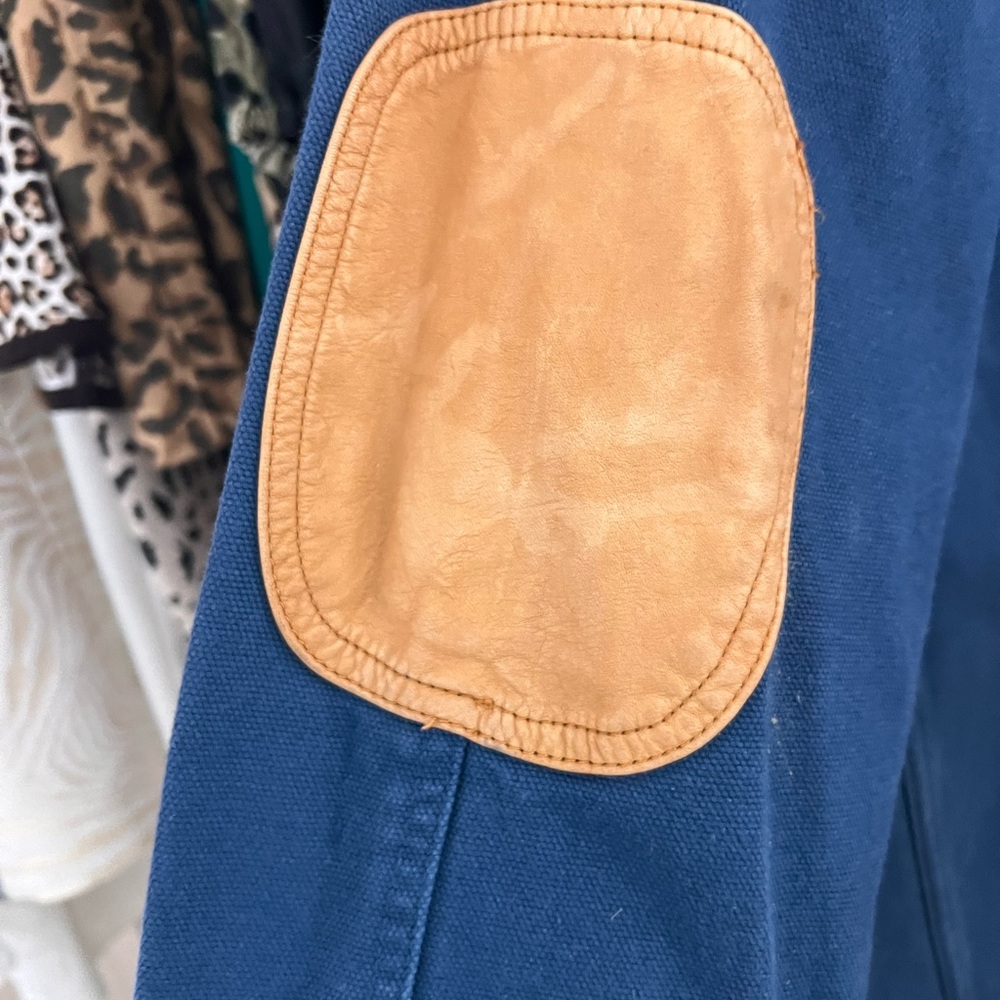 Orvis Zambesi Field Jacket Tan Leather Elbow Patches l 44L - Picture 3 of 5